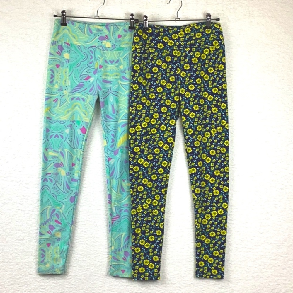 LuLaroe 2 Pair of Girls Leggings, OS
